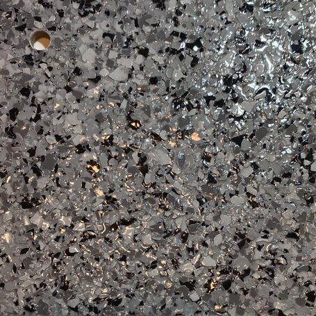 Decorative Poly Chip Color Ash Base Medium Gray