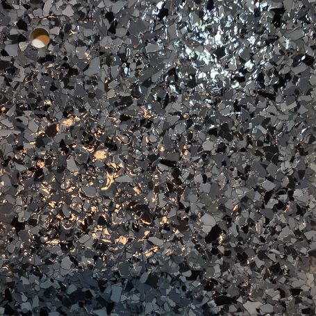 Decorative Poly Chip Color Charcoal  Base Dark Gray  Size 1/4